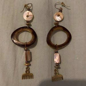 Camel bone earrings